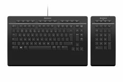 3Dconnexion Πληκτρολόγιο Pro with Numpad πληκτρολόγιο Γραφείο USB + RF Wireless + Bluetooth QWERTY Σκανδιναβικός Μαύρος [Μαύρο]  - ξένη έκδοση