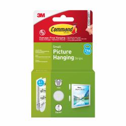 3M Commandâ¢ Picture Hanging Strips 17202WHI-4-UKN White Small 4 Pairs [8 Strips]