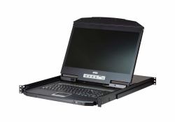 ATEN CL3108 ράφι 47 cm [18.5"] 1366 x 768 εικονοστοιχεία Μέταλο, Πλαστικός Μαύρος [Μαύρο] 1U 