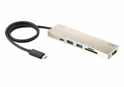 ATEN UH3239 Καλωδιωμένος [Ενσύρματος] USB 3.2 Gen 1 [3.1 Gen 1] Type-C Μαύρος [Μαύρο], Χρυσός [Χρυσό] 