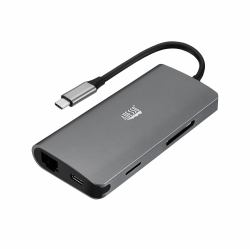 Adesso AUH-4030 φορητός σταθμός σύνδεσης & προσομοιωτής θύρας USB 3.2 Gen 1 [3.1 Gen 1] Type-C Γκρι 