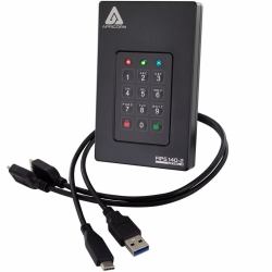 Apricorn Aegis Fortress L3 2 TB USB Type-A σε USB Type-C 3.2 Gen 1 [3.1 Gen 1] Μαύρος [Μαύρο] 