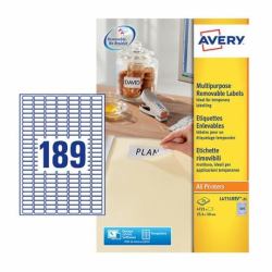 Avery L4731REV-25 αυτοκόλλητη ετικέτα Στρογγυλεμένο ορθογώνιο Αφαιρούμενο Λευκός [Άσπρος] 5670 τεμάχια 