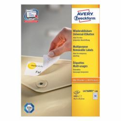 Avery L4736REV-100 αυτοκόλλητη ετικέτα Στρογγυλεμένο ορθογώνιο Αφαιρούμενο Λευκός [Άσπρος] 4800 τεμάχια 