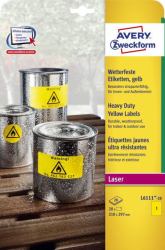 Avery L6111-20 ετικέτα εκτύπωσης Κίτρινο Αυτοκόλλητη ετικέτα εκτυπωτή 