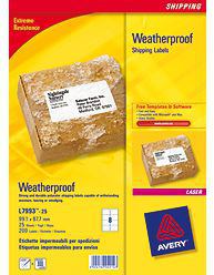 Avery Weatherproof Shipping Labels αυτοκόλλητη ετικέτα Λευκός [Άσπρος] 200 τεμάχια 