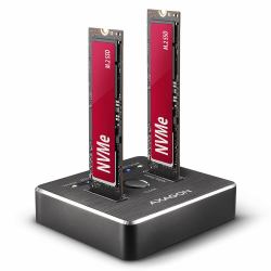 Axagon ADSA-M2C docking station δίσκων αποθήκευσης USB 3.2 Gen 2 [3.1 Gen 2] Type-C Μαύρος [Μαύρο] 