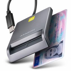 Axagon CRE-SM3TC αναγνώστης έξυπνων καρτών Εσωτερικός [Εσωτερικού χώρου] USB USB Type-C Γκρι 