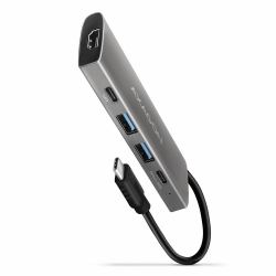 Axagon HMC-5G21 φορητός σταθμός σύνδεσης & προσομοιωτής θύρας Καλωδιωμένος [Ενσύρματος] USB 3.2 Gen 2 [3.1 Gen 2] Type-C Γκρι 