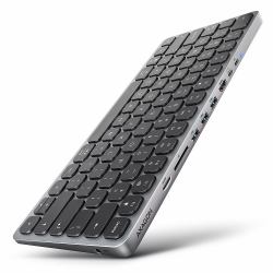 Axagon HMC-KB-US φορητός σταθμός σύνδεσης & προσομοιωτής θύρας Καλωδιωμένος [Ενσύρματος] USB 3.2 Gen 1 [3.1 Gen 1] Type-C Γκρι  - Έκδοση UK