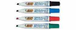 BIC Velleda Whiteboard Marker 1701 μαρκαδόρος 4 τεμάχια Στρογγυλεμένη άκρη Μαύρος [Μαύρο], Μπλε, Πράσινος [Πράσινο], Κόκκινο 