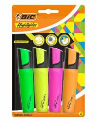 BIC 943652 μαρκαδόρος 4 τεμάχια Άκρη σμίλης Πράσινος [Πράσινο], Πορτοκαλί, Ροζ, Κίτρινο 