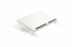 BakkerElkhuizen FlexDesk 630N θήκη εγγράφων Ακρυλικό, Πλαστικός, Καουτσούκ [Γομολάστιχα], Ατσάλι Διαφανής, Λευκός [Άσπρος] 