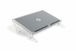 BakkerElkhuizen FlexDesk 640 θήκη εγγράφων Πλαστικός, Καουτσούκ [Γομολάστιχα], Ατσάλι Ελαφρύ Γκρι, Διαφανής 