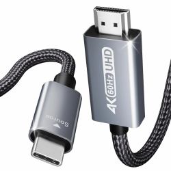 Benfei 000206GREY προσαρμογέας καλωδίου βίντεο 1,8 m USB Type-C HDMI Γκρι 