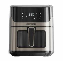 Black &amp; Decker Black & Decker BXAF6500E Μονός 6,5 L Αυτόνομο 1600 W Φριτέζα χαμηλώνε λιπαρών Μαύρος [Μαύρο], Γκρι 