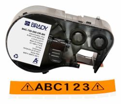 Brady M4C-750-595-OR-BK ετικέτα εκτύπωσης Μαύρος [Μαύρο], Πορτοκαλί Αυτοκόλλητη ετικέτα εκτυπωτή 