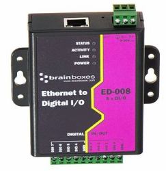 Brainboxes ED-008 διαχωριστής δικτύου Μαύρος [Μαύρο], Βιολέτα [Ιόχρους] 