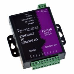 Brainboxes ED-038 Ethernet to 3 Relay + 3 Digital In ψηφιακή & αναλογική I/O μονάδα Ψηφιακός 