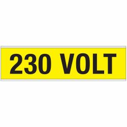 Brady VOLTAGE MARKERS CV 230 VOLT A αυτοκόλλητη ετικέτα Ορθογώνιο παραλληλόγραμμο Μαύρος [Μαύρο], Κίτρινο 25 τεμάχια 