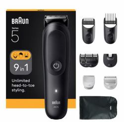 Braun AIO5540 ξυριστική/κουρευτική μηχανή Μαύρος [Μαύρο] 14 Ιόντων- λιθίου [ Li - Ion ] 