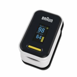 Braun YK-81CEU παλμικό οξύμετρο Μαύρος [Μαύρο], Ανοξείδωτο ατσάλι 