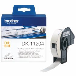Brother DK-11204 ταινία κατασκευής ετικετών Μαύρο σε λευκό[άσπρο] 