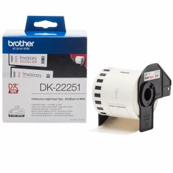 Brother DK-22251 ταινία κατασκευής ετικετών Μαύρο και κόκκινο πάνω σε λευκό 