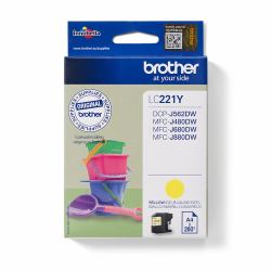 Brother LC221Y δοχείο μελάνης 1 τεμάχια Πρωτότυπο Κίτρινο 