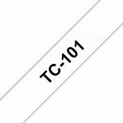 Brother TC-101 ταινία κατασκευής ετικετών Μαύρο σε διάφανο 