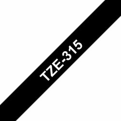 Brother TZE315 ταινία κατασκευής ετικετών Λευκό σε μαύρο TZe 