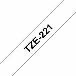 Brother TZE-221 ταινία κατασκευής ετικετών Μαύρο σε λευκό[άσπρο] 