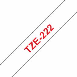 Brother TZE-222 ταινία κατασκευής ετικετών Κόκκινο σε λευκό 