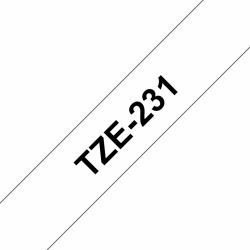 Brother TZE-231 ταινία κατασκευής ετικετών Μαύρο σε λευκό[άσπρο] 