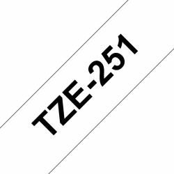Brother TZE-251 ταινία κατασκευής ετικετών Μαύρο σε λευκό[άσπρο] 