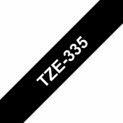 Brother TZE-335 ταινία κατασκευής ετικετών Λευκό σε μαύρο TZ 