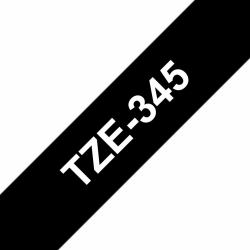 Brother TZE-345 ταινία κατασκευής ετικετών Λευκό σε μαύρο 