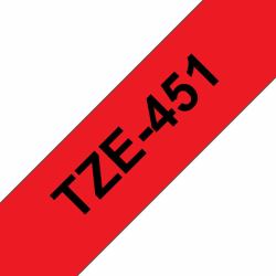 Brother TZE-451 ταινία κατασκευής ετικετών Μαύρο σε κόκκινο TZ 