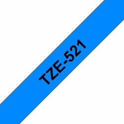 Brother TZE-521 ταινία κατασκευής ετικετών Μαύρο σε μπλε 