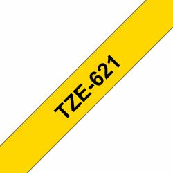 Brother TZE-621 ταινία κατασκευής ετικετών Μαύρο σε κίτρινο 