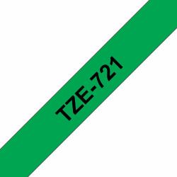 Brother TZE-721 ταινία κατασκευής ετικετών Μαύρο σε πράσινο 