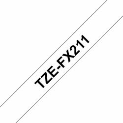 Brother TZE-FX211 ταινία κατασκευής ετικετών Μαύρο σε λευκό[άσπρο] 