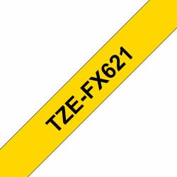 Brother TZE-FX621 ταινία κατασκευής ετικετών Μαύρο σε κίτρινο 