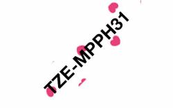 Brother TZE-MPPH31 ταινία κατασκευής ετικετών Μαύρο πάνω σε ροζ 