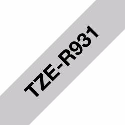 Brother TZE-R931 ταινία κατασκευής ετικετών Μαύρο σε ασημένιο 