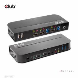 CLUB3D CSV-1382 εναλλαγέας [switches] KVM Μαύρος [Μαύρο] 