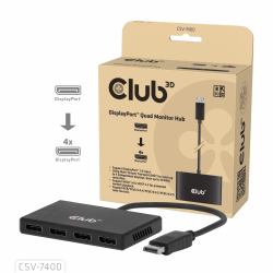 CLUB3D CSV-7400 διαχωριστής βίντεο DisplayPort 4x DisplayPort 
