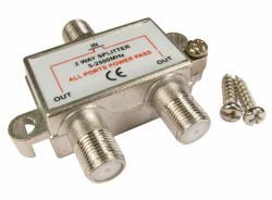 Cables Direct 2FCONN-SPLITTER διαχωριστής καλωδίου ή συμπλέκτης Άργυρος 