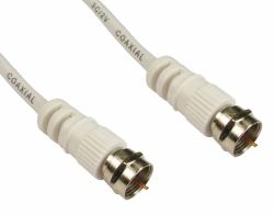 Cables Direct Coaxial F 0.5m ομοαξονικό καλώδιο 0,5 m Λευκός [Άσπρος] 