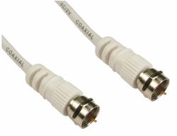 Cables Direct F M/M, 5m ομοαξονικό καλώδιο Λευκός [Άσπρος] 
